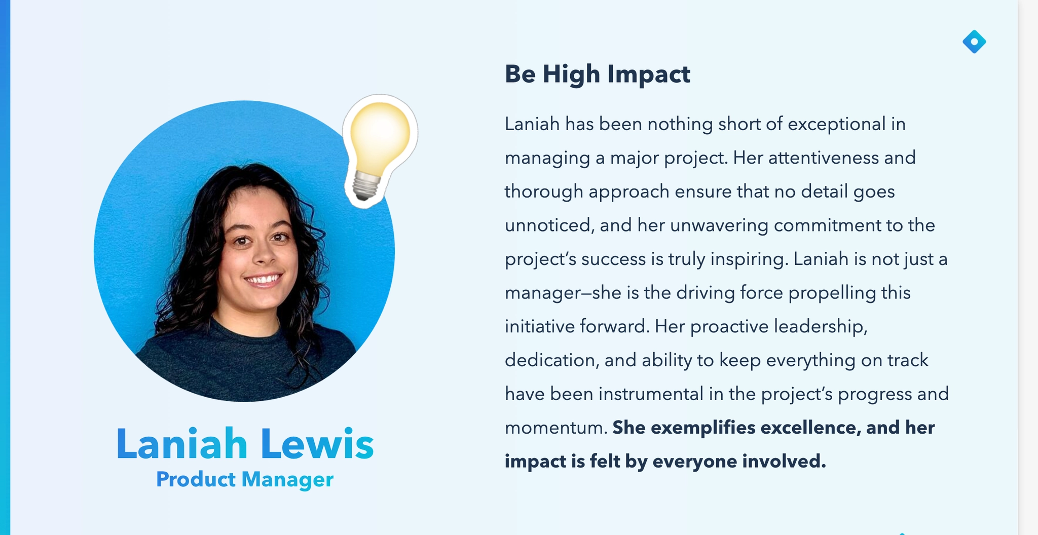 Recognition shoutout 1